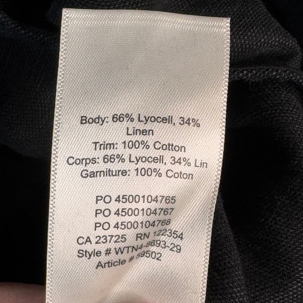 Aritzia Wilfred Brax Linen Jumpsuit Black Size 8 Capsule Minimal Classic Modern - Picture 12 of 16